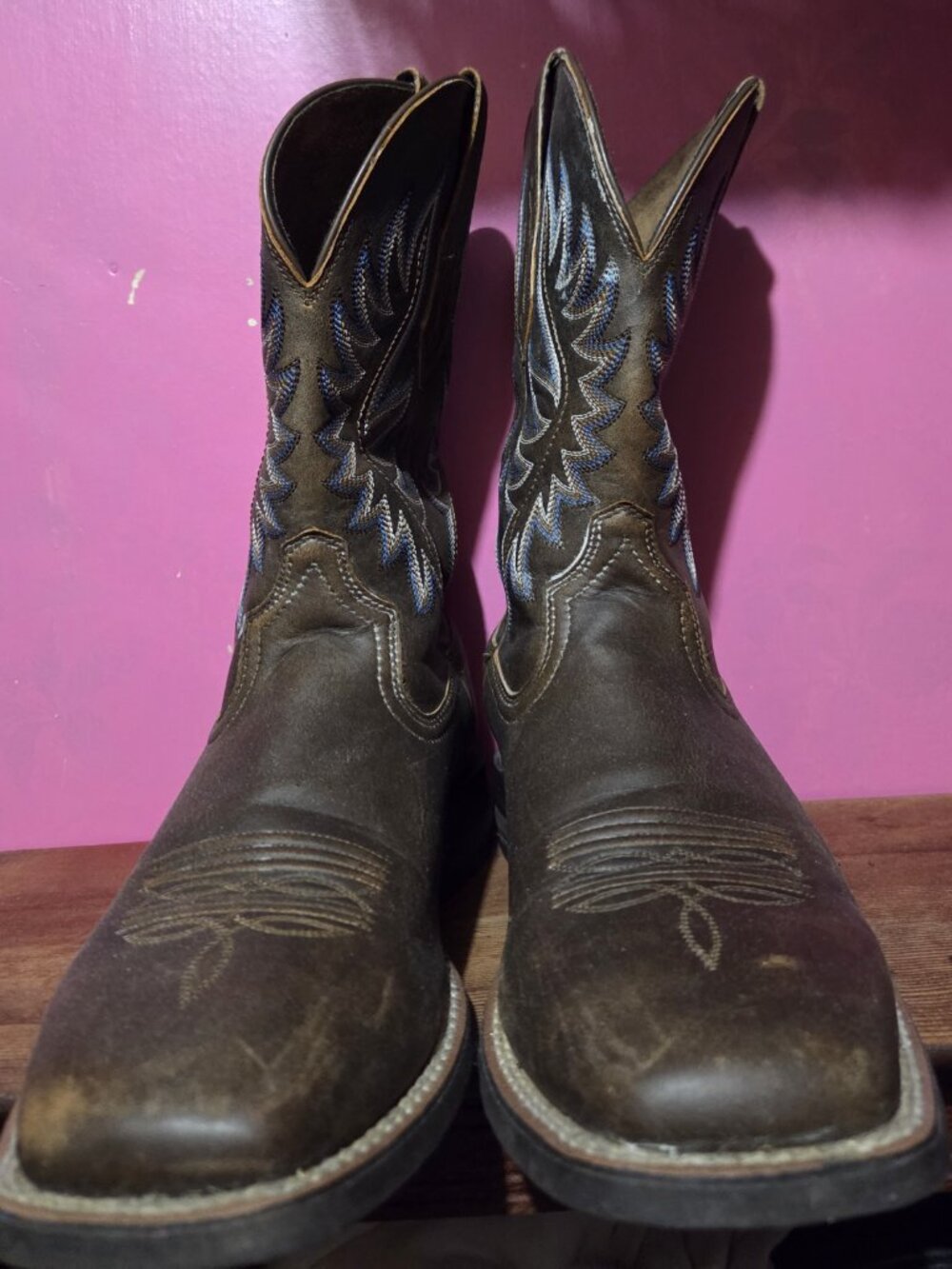 Ariat Men's Brander Leather Performance Western Boot - Broad Square Toe